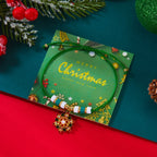 Bransoletka z liny z zielonym wisiorkiem świątecznym płatka śniegu