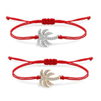 Bransoletka z liny palmowej z kryształkami