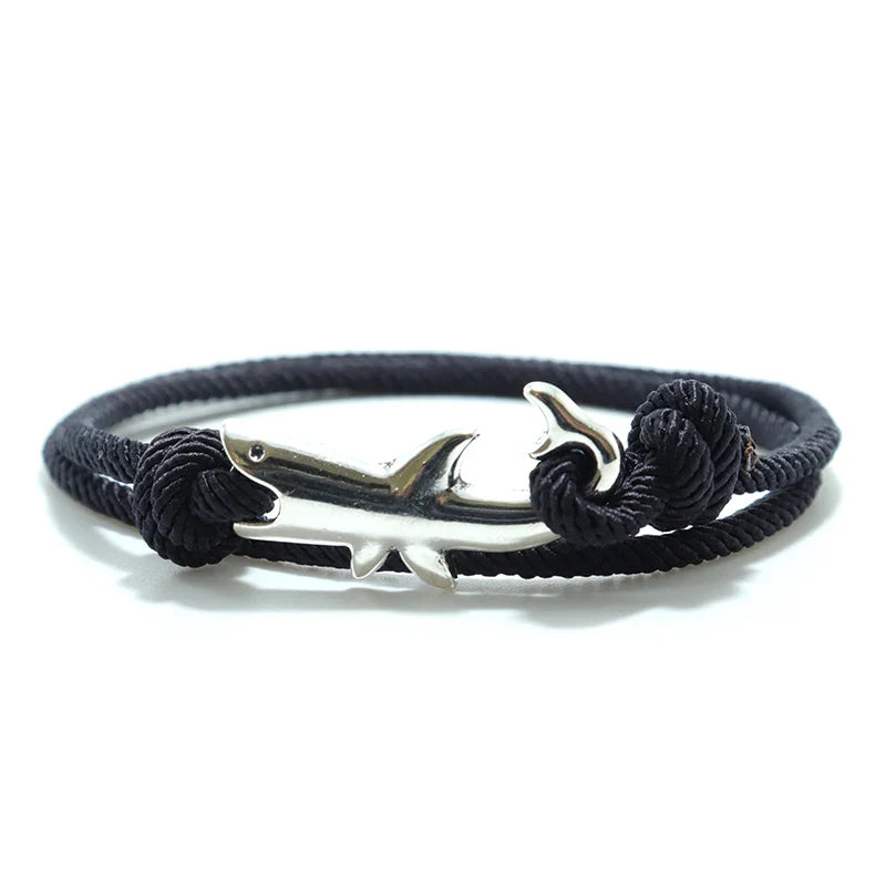 Bracelet en Corde Requin noir