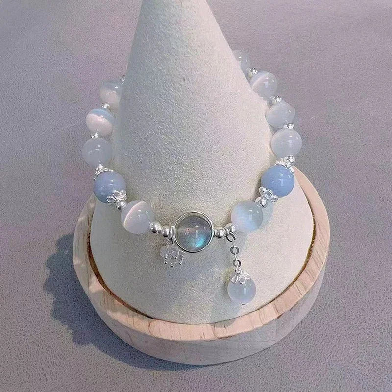 Bracelet en Crystal pour la Fertilité Pierre de Lune