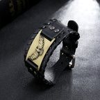 Bransoletka ze skóry czarny orzeł