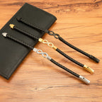 Nowoczesna męska skórzana bransoletka nieskończoności 