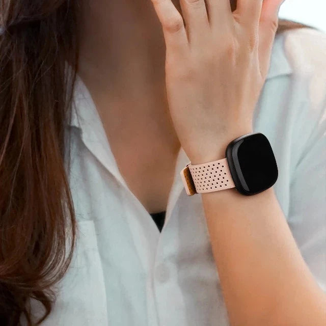 Bransoletka skórzana do zegarka Fitbit Versa 3 Versa 4 Sense 2 