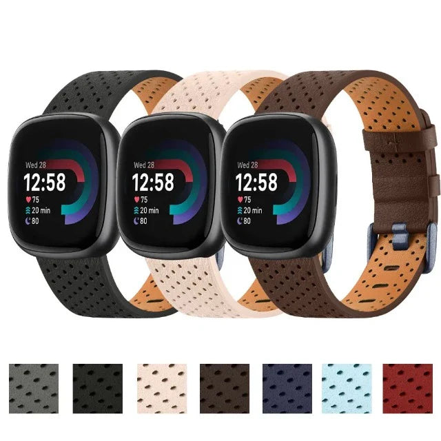 Bransoletka skórzana do zegarka Fitbit Versa 3 Versa 4 Sense 2 