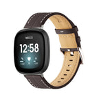 Skórzany pasek do zegarka Fitbit Versa 3, Versa 4, Sense 1 i Sense 2 brązowy