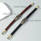 Bransoletka z skóry Yin Yang