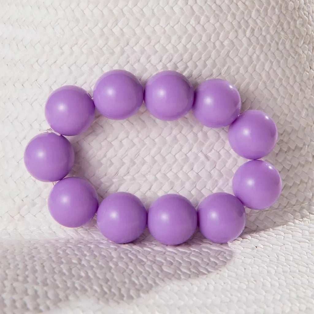 Bracelet en Perles de Couleurs pour Femme violet