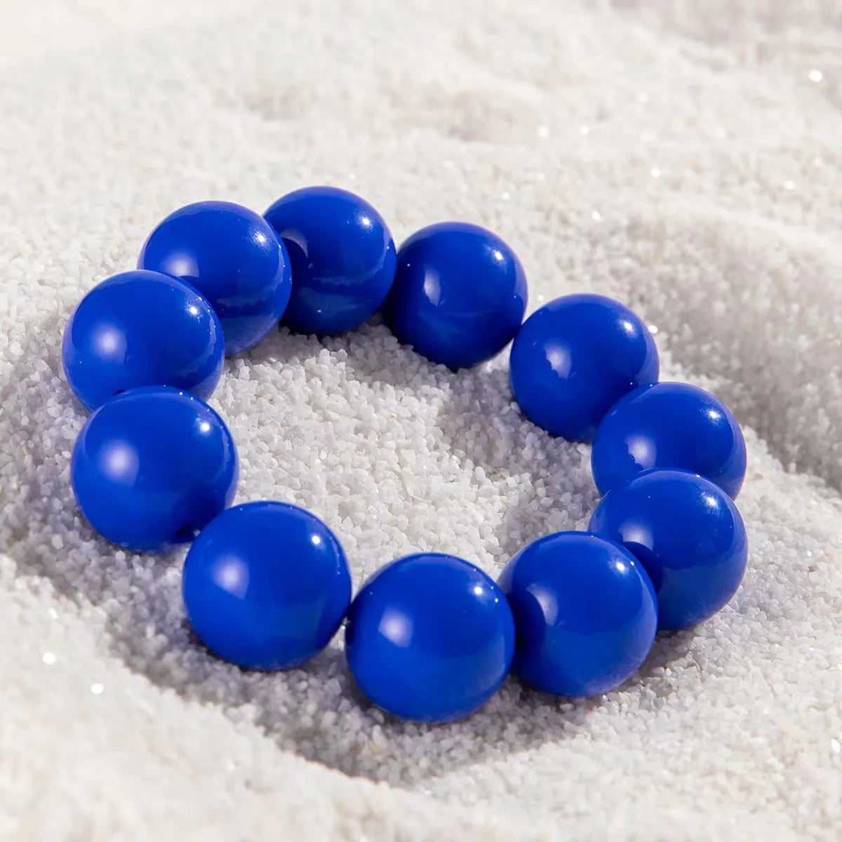 Bracelet en Perles de Couleurs pour Femme bleu