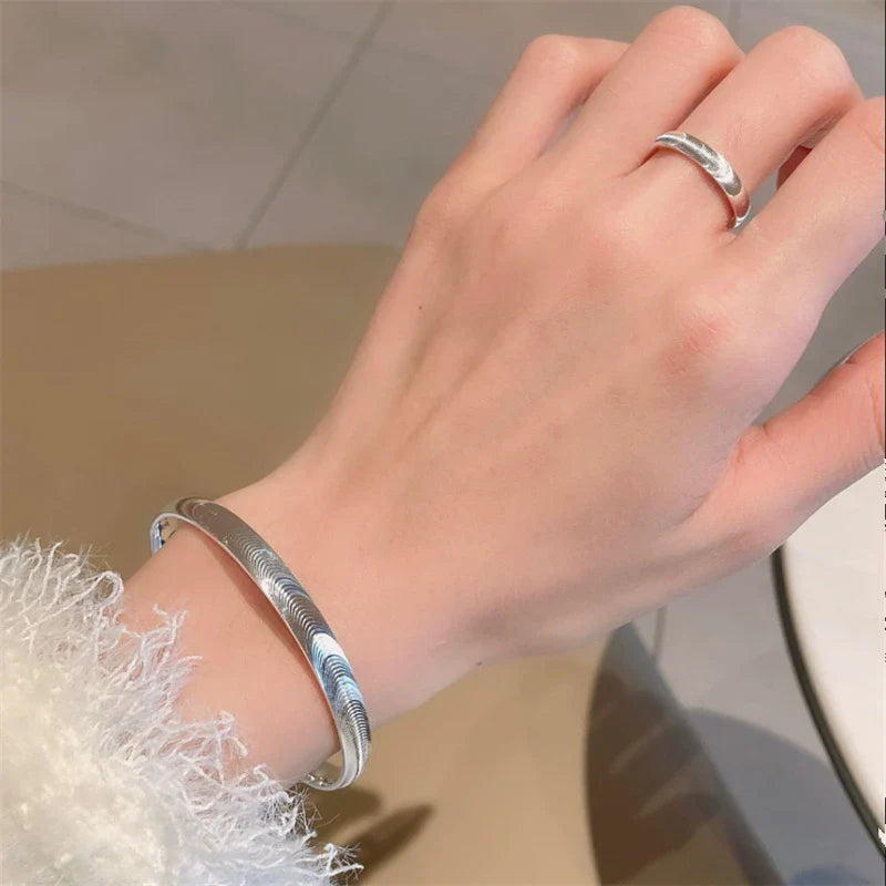 Poleret Katteøje Stenarmbånd 