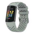 Silikonowy pasek do zegarka Fitbit Charge 5, Charge 6 szary