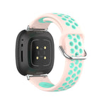 Silikonowy pasek do zegarka Fitbit Versa 3, Versa 4, Sense 1 i Sense 2 różowo-cyjanowy