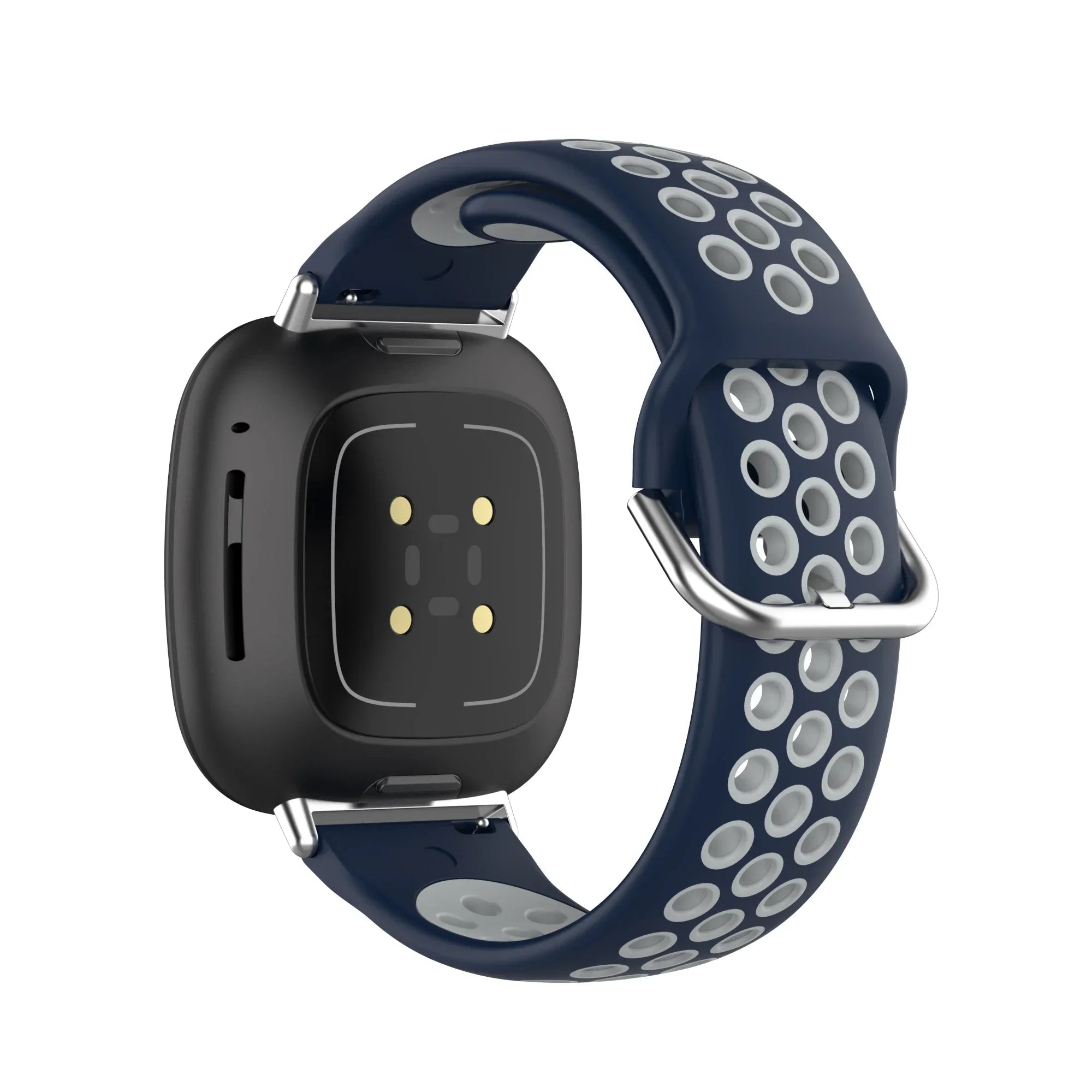 Silikonowy pasek do zegarka Fitbit Versa 3, Versa 4, Sense 1 i Sense 2 niebiesko-szary