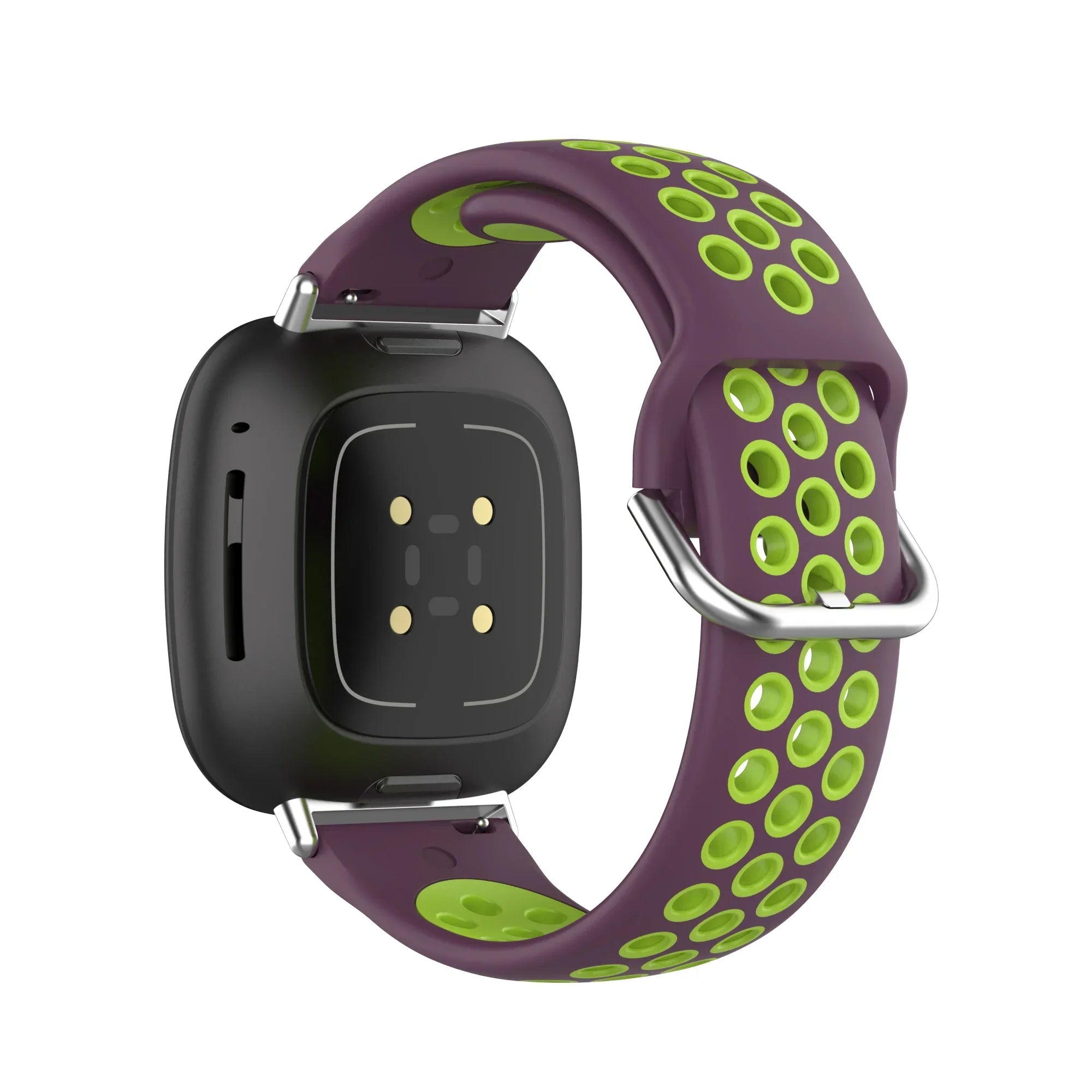 Silikonowy pasek do zegarka Fitbit Versa 3, Versa 4, Sense 1 i Sense 2 fioletowo-zielony