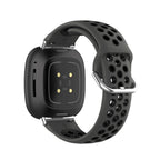 Silikonowy pasek do zegarka Fitbit Versa 3, Versa 4, Sense 1 i Sense 2 czarny