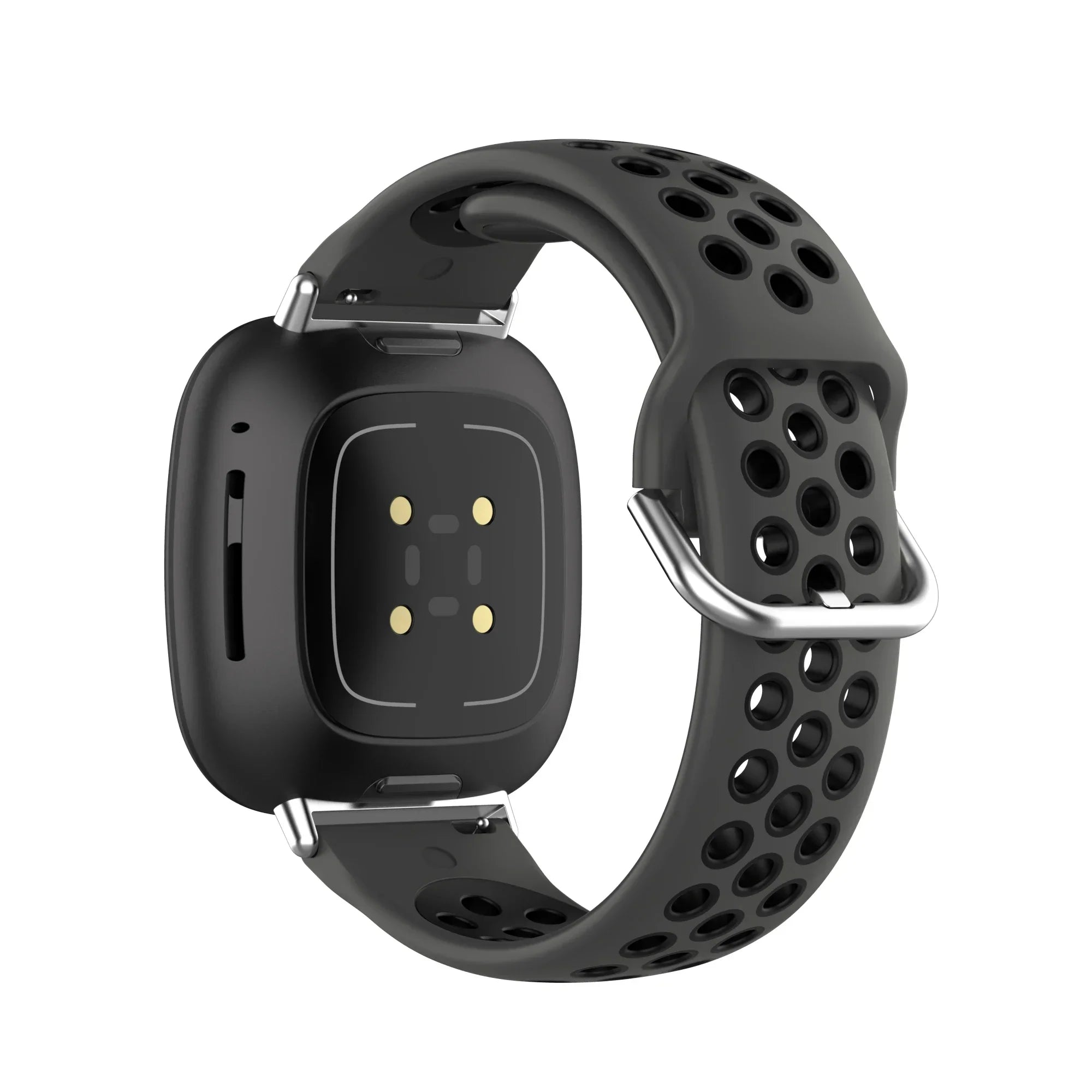Silikonowy pasek do zegarka Fitbit Versa 3, Versa 4, Sense 1 i Sense 2 czarny