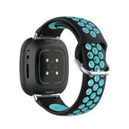 Silikonowy pasek do zegarka Fitbit Versa 3, Versa 4, Sense 1 i Sense 2 czarno-niebieski