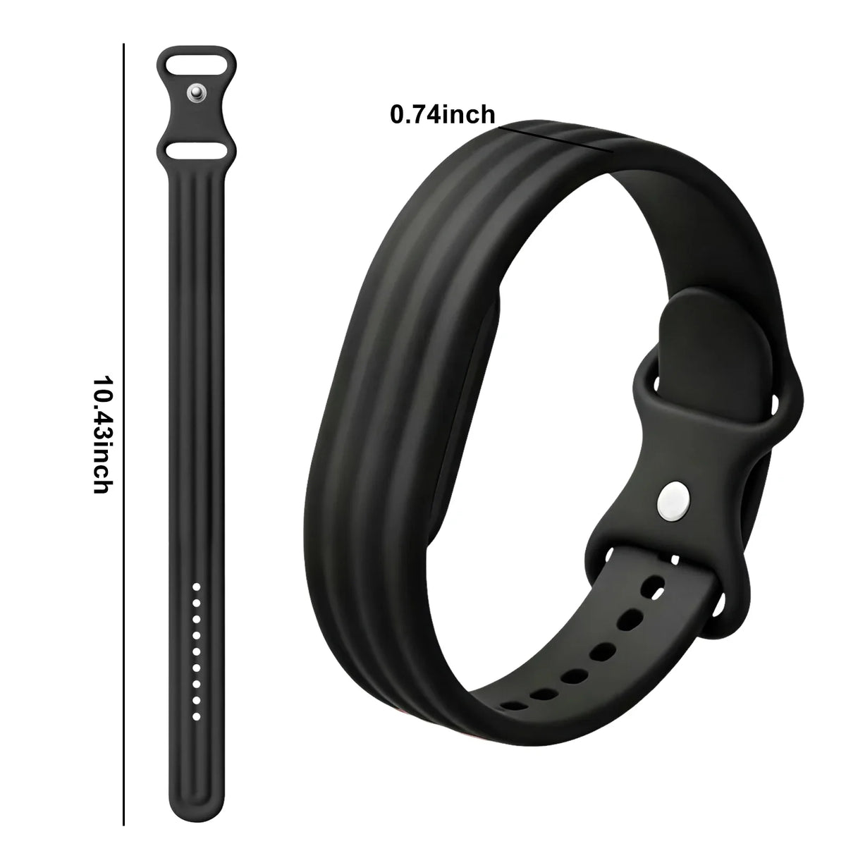 Czarny silikonowy pasek do zegarka Google Fitbit Air