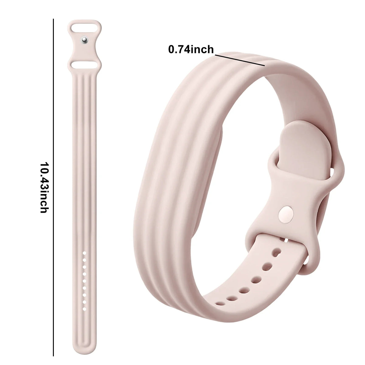 Różowy silikonowy pasek do zegarka Google Fitbit Air