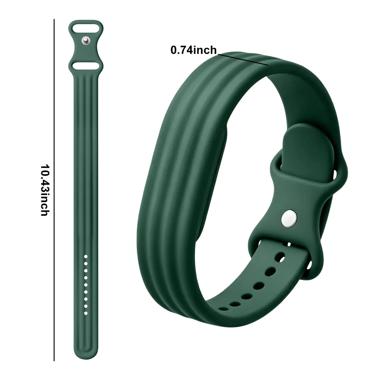 Zielony silikonowy pasek do zegarka Google Fitbit Air