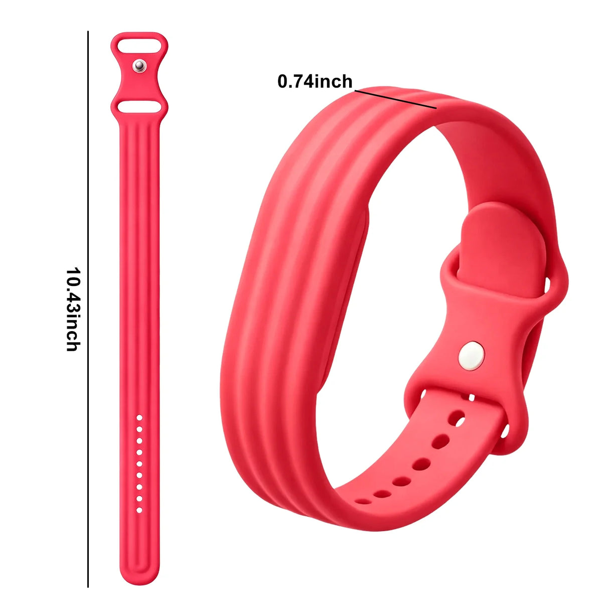 Fuksjowy silikonowy pasek do zegarka Google Fitbit Air