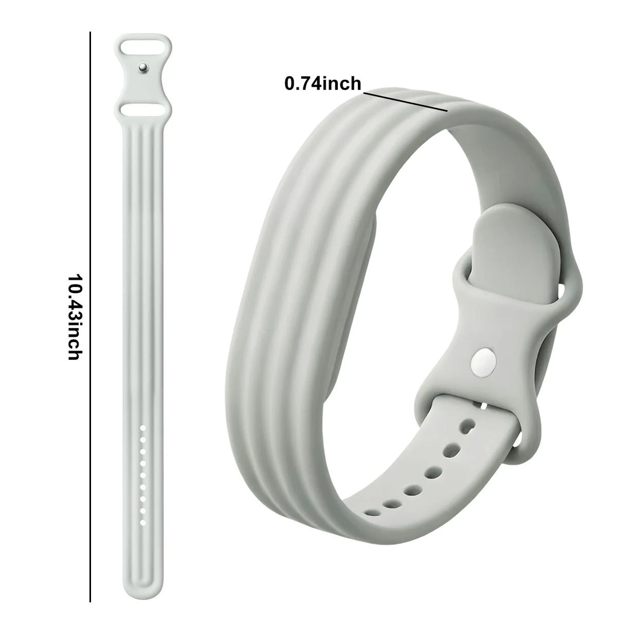 Biały silikonowy pasek do zegarka Google Fitbit Air