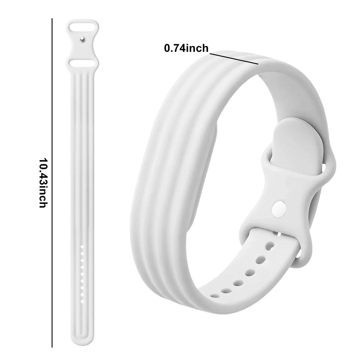 Biały silikonowy pasek do zegarka Google Fitbit Air
