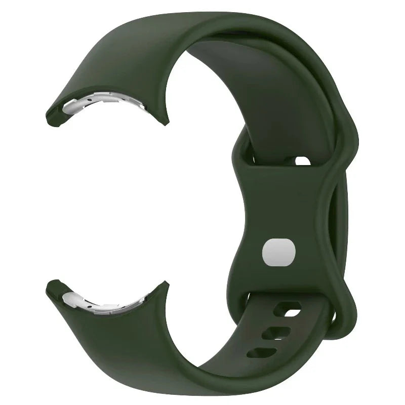 Bransoletka silikonowa do smartwatcha Google Pixel Watch 1 & 2 zielona wojskowa
