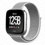 Bransoletka z tkaniny do zegarka Fitbit Versa 3 Versa 4 Sense 2 szara