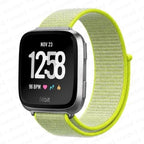 Bransoletka z tkaniny do zegarka Fitbit Versa 3 Versa 4 Sense 2 neonowa
