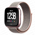 Bransoletka z tkaniny do zegarka Fitbit Versa 3 Versa 4 Sense 2 różowa