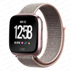 Bransoletka z tkaniny do zegarka Fitbit Versa 3 Versa 4 Sense 2 różowa