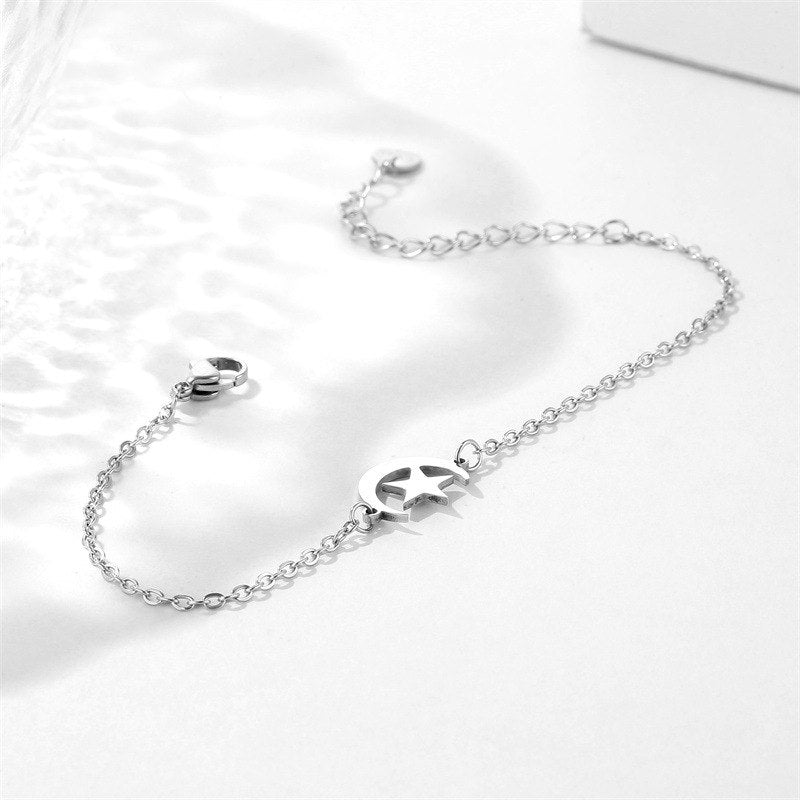 Bracelet Etoile et Lune Femme