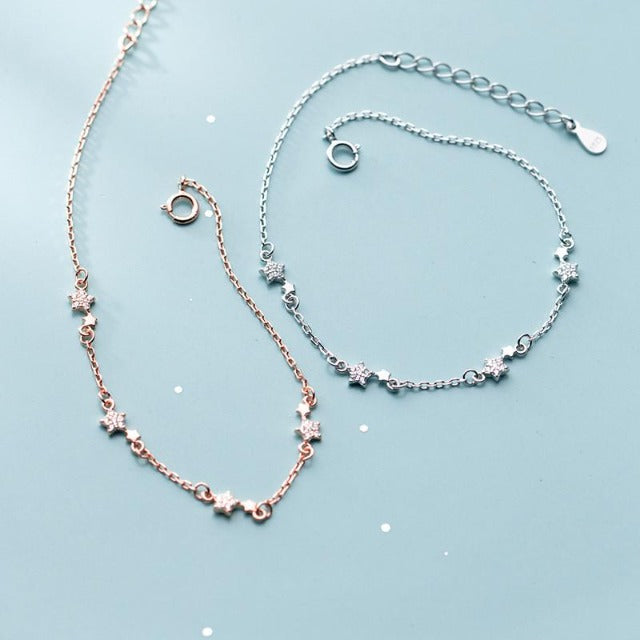 Bransoletka Gwiazda Różowe złoto