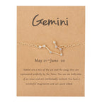 Bransoletka damska znak zodiaku 12 konstelacji bliźnięta