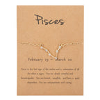 Bransoletka damska znak zodiaku 12 konstelacji ryby