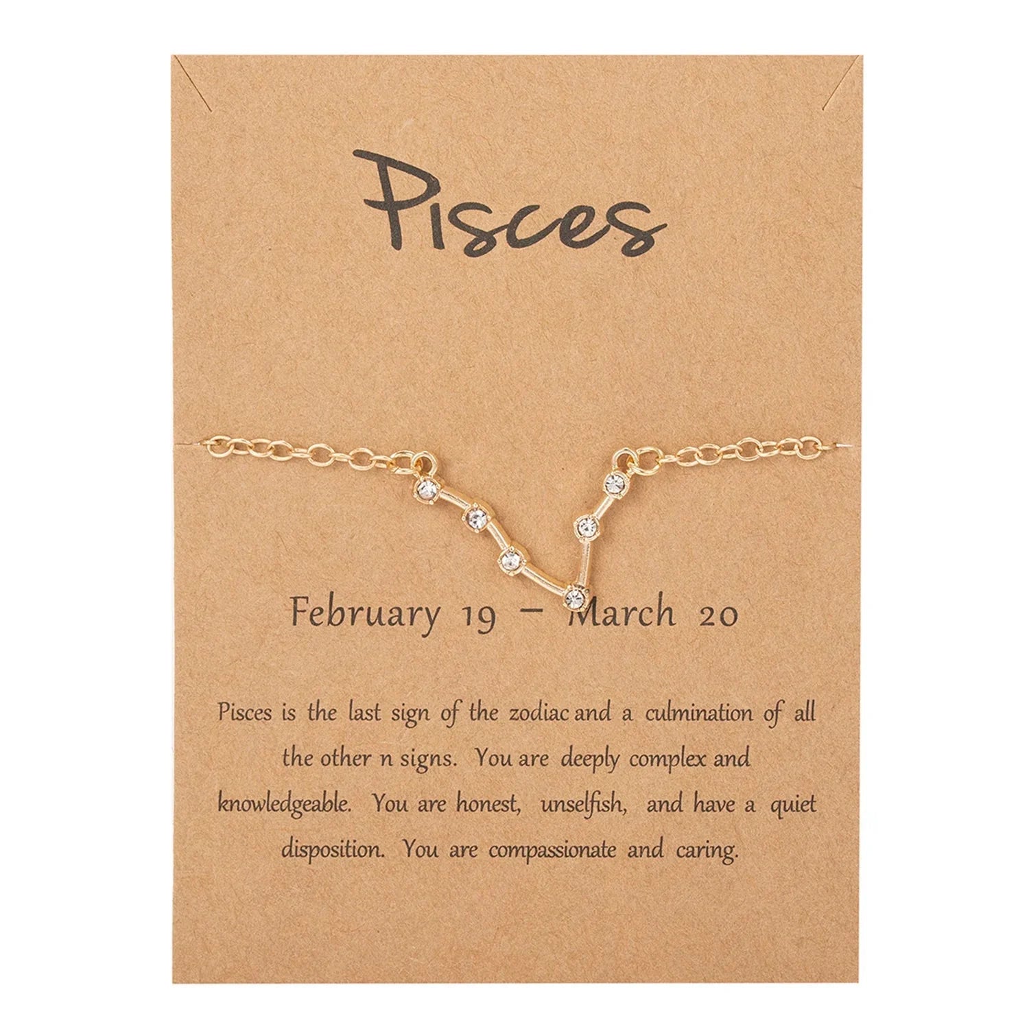 Bransoletka damska znak zodiaku 12 konstelacji ryby