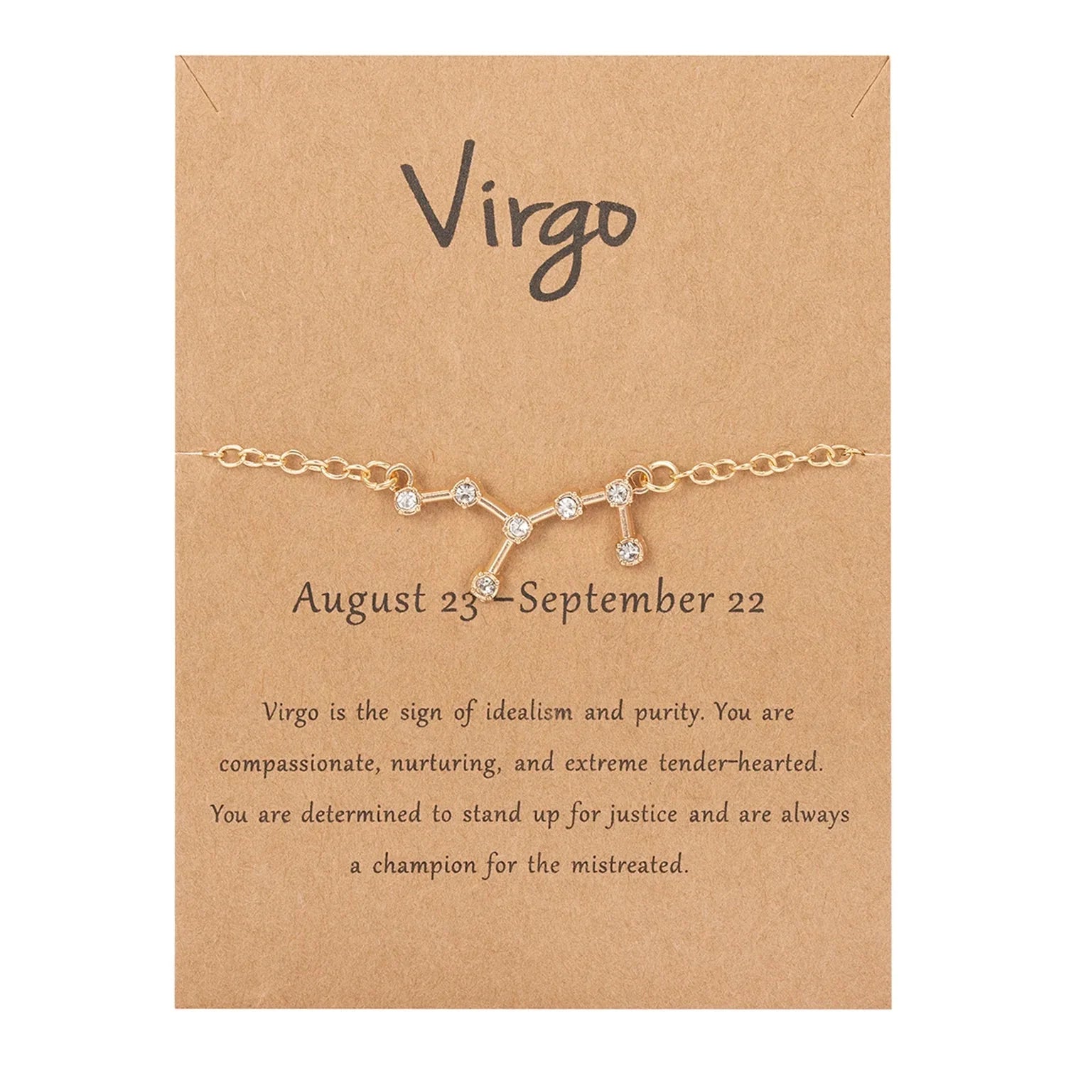 Bracelet Femme Signe du Zodiaque 12 Constellations vierge