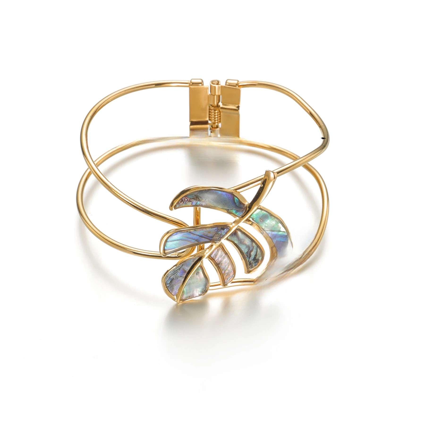 Bransoletka z niebieskim liściem palmy