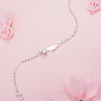 Bransoletka Gourmette Kot, który się bawi, srebrna