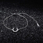 Bransoletka / Bransoletka z podkową, symbol szczęścia, srebrna