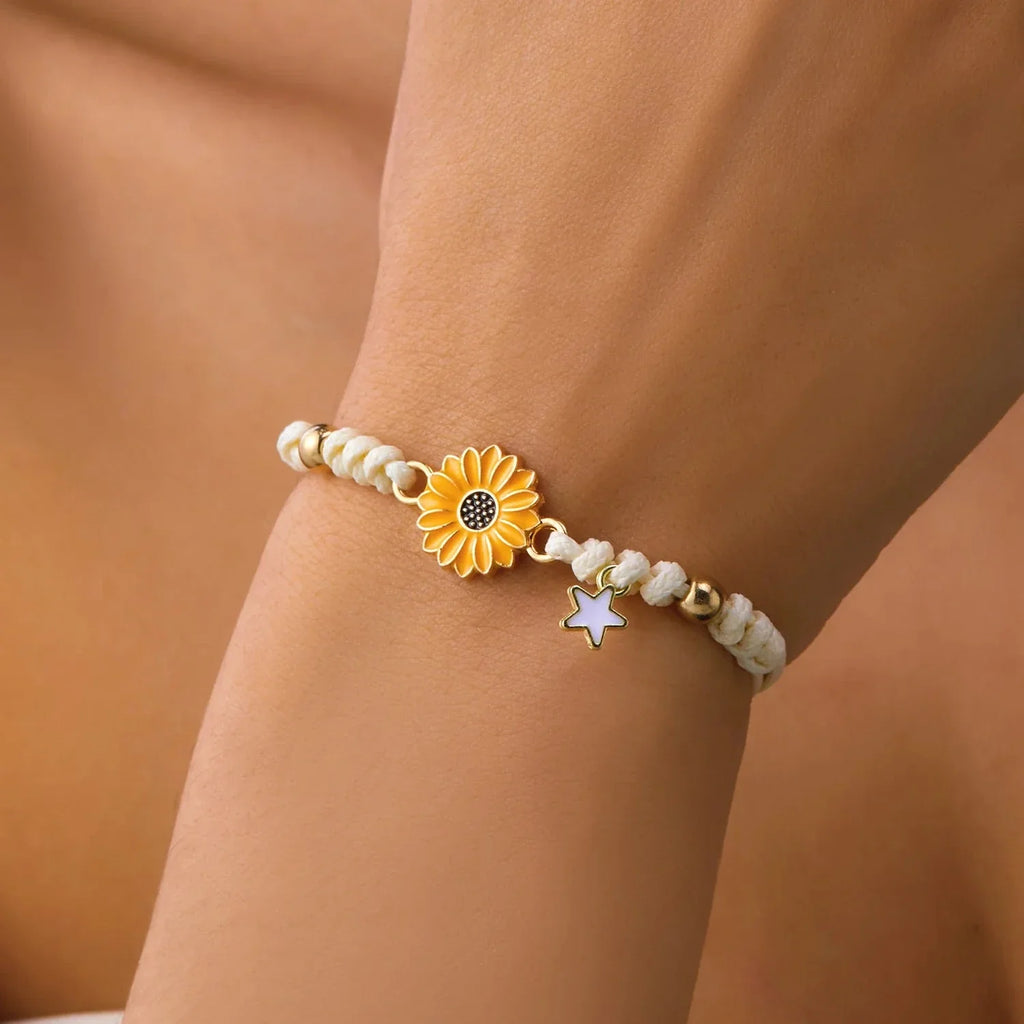 Armbånd Gourmette Margerittblomst gul