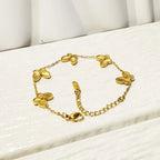 Bransoletka Gourmette Kwiaty 4 płatki