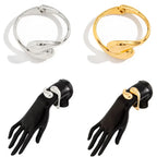 Bransoletka Gourmette z dużymi asymetrycznymi kroplami wody złota