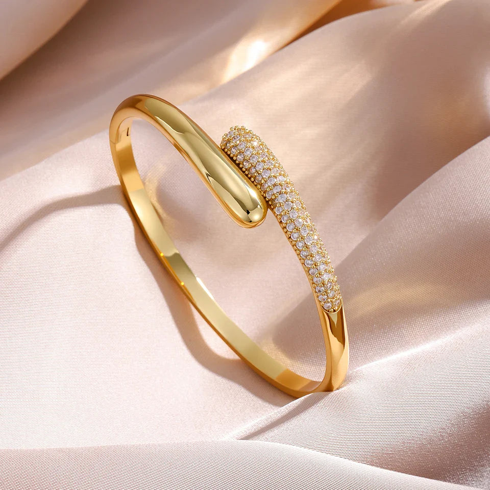 Bracelet Goutte d'Eau en Zircon pour Femme or