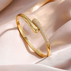 Bransoletka Kropla Wody z Cyrkonią dla Kobiet złota