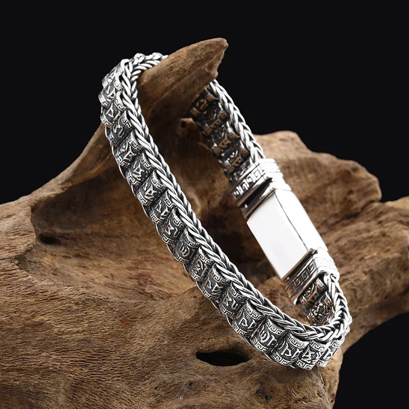 Bracelet Gourmette Homme Bouddhiste Tibétain