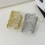 Bransoletka Szeroka Koralowa Damska złota