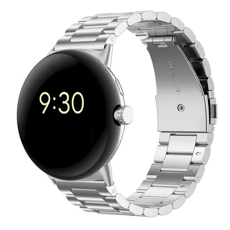 Bransoleta zegarka ze stali hartowanej Smartwatch Google Pixel Watch 1 & 2 srebrna