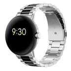 Bransoleta zegarka ze stali hartowanej Smartwatch Google Pixel Watch 1 & 2 srebrno-czarna