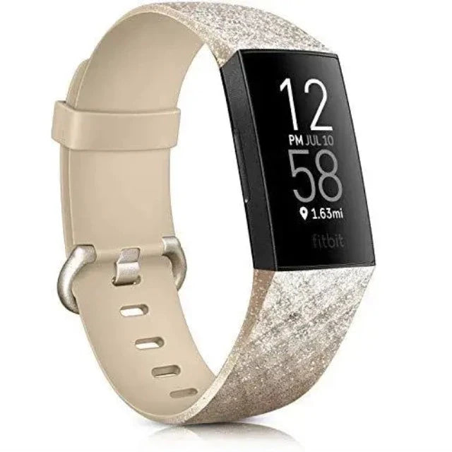 Bransoletka do zegarka Fitbit Charge 3 & Charge 4 złota z brokatem
